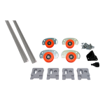Ducasse Kit Herraje Clóset D-52 + Riel 3 m (2 PUERTAS)